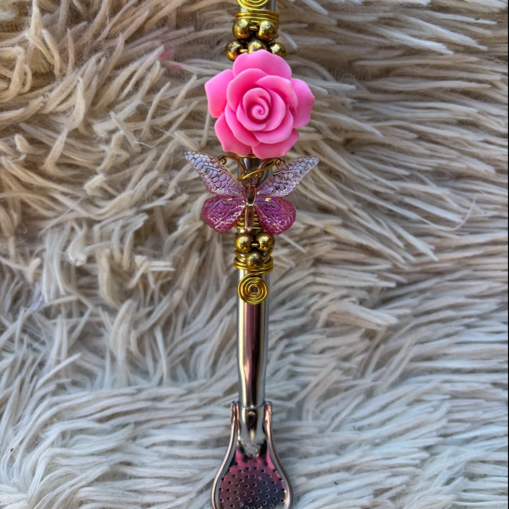 Bombillas Flores con Mariposa — imagen 1 de 6